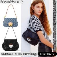 ราคา LV Louis Vuitton SUNSET VIBE Handbag หลุยส์ วิตตองกระเป๋าสะพายไหล่/กระเป๋าโท้ตสำหรับผู้หญิงของใหม่ (26677319554)