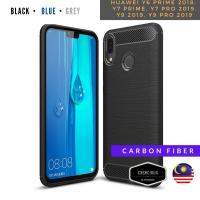 ราคา Huawei Y6 Y7 Y9 Prime,Y7 Y9 Pro 2019,Y7 Y9 2019 คาร์บอนไฟเบอร์ Slim Brushed Line Medium Hard TPU เคสโทรศัพท์ปลอก (48404480966)
