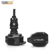 ราคา สําหรับHonda Rebel 500 Rebel500 2017-2022 รถจักรยานยนต์CNCกรอบSliders Fallingป้องกันGuard Crash Protector CMX500 CMX 500 (52004311669)