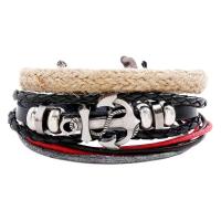ราคา discount►▥►Punk Bracelet AccessoriesdiyCombination Set Leather Anchor Chain Vintage Weave Men's Accessories Cowhide Brac (9197812875)