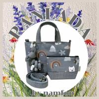 ราคา กระเป๋าผ้าแฮนด์เมดแบบถือ+สะพาย(ขนาดเล็ก/✅มีสายสะพาย)แถมฟรี กระเป๋าใบเล็ก +พวงกุญแจดอกทิวลิป (28513557907)