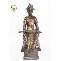 ราคา สมเด็จพระเจ้าตากสินมหาราช พระเจ้าตากสิน เนื้อทองเหลือง หน้าตัก 5" สูง 27 cm ทำผิวลงหิน งานสวย (12941606433)