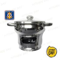 ราคา (7 นิ้ว) ชุดหม้อจิ้มจุ่มสแตนเลส พร้อมฝาปิด ตราสมอ หม้อต้มยำ หม้อไฟสแตนเลส (767791494)
