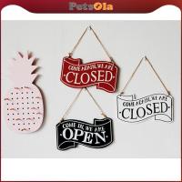 ราคา PETSOLA ป้ายต้อนรับไม้วินเทจ Plaque Cafe Shop Door Hanging Type - ป้ายประตูป้าย (45053905043)