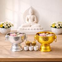 ราคา ขันน้ำมนต์หัวสิงห์ ขันเงินขันทอง 2 สี เสริมบารมี เรียกทรัพย์ บูชาองค์เทพ ถวายน้ำพระ งานพิธีมงคล ของแต่งหิ้งพระ SNG992 (45605282140)