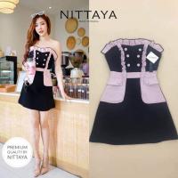 ราคา ส่งต่อป้ายห้อย! ใส่ถ่ายรูปแค่ครั้งเดียว เดรสเกาะอกป้ายNittaya หวานละมุน สายคุลต้องมา (9751361730)