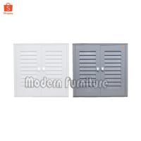 ราคา ตู้รองเท้า PVC ตู้ใส่รองเท้า รุ่นD2 รุ่นทนฟ้าทนฝน โดนน้ำได้100% (2706380747)