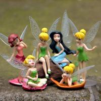 ราคา 9-10 ซม.6 ชิ้น/เซ็ต Tinkerbell PVC Action Figure ของเล่นเจ้าหญิง Tinker Bell ดอกไม้ Fairy Angel สาวน้อยตุ๊กตาเด็กของขวัญ (25987590030)