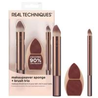 ราคา 0131 Real Techniques Makeup Saver Sponge + Brush Trio เรียล เทคนิค เซ็ตแปรงแต่งหน้า + ฟองน้ำประหยัดเครื่องสำอาง (51453935069)