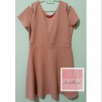 ราคา เดรสสาวอวบทรงเอ แขนเว้า สีชมพู น่ารักฟรุ้งฟริ้ง (1320945475)