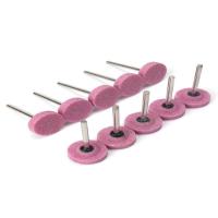 ราคา PKMTools เแกนยาว 38 mm. หินเจียรแกนสีชมพู ชุด10 ชิ้น PA แกน 3 mm. ทรงเหรียญ #80 (14642192992)