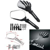 ราคา Motorcycle Universal 8mm/10mm Thread Naked / Cruiser Bikes Ghost Claw Rear View Mirrors For Harley (53452378718)