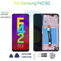 ราคา สําหรับ Samsung Galaxy F42 F22 5G LCD กรอบจอแสดงผล Touch Screen Digitizer ชุดประกอบ E426B อะไหล่ทดแทน LCD (41459862036)