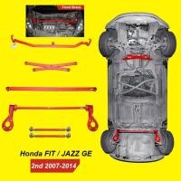 ราคา ค้ำโช๊คหน้า Honda Fit GE6 / GE8 Chassis 2007-2014 ชุดค้ำช่วงล่าง Balance Bar ค้ำหน้าบน กันโคลงหลังล่าง ฮอนด้า ฟิต GE8 GE6 (22057719466)