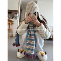 ราคา มี u shop Guest Stringed N Issue Retro Phil Island Fur Ball Scarf Winter Warm All-Match Bib (54403238057)