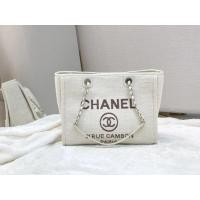 ราคา กระเป๋าสะพายCHANELขนาดเล็ก 35 ซม. ทำจากผ้าสักหลาดสีเบจ พกพาสะดวก มีความจุมาก ใช้ได้ทั้งเป็นกระเป๋าช้อปปิ้งและสำหรับไปชายหาด (51204465880)