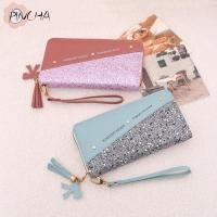 ราคา PINCHA กระเป๋าสตางค์ขนาดยาว ทำจากหนังPUเงางาม มีกระเป๋าใส่เหรียญแบบซิป (42376877373)