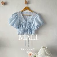 ราคา Gooddsy.bkk | Mali เสื้อคอวีแขนบอลลูนผูกโบว์หน้า เสื้อคอวีแขนบอลลูน เสื้อแขนบอลลูน เสือแขนบอลลูนสาวอวบ (43772948756)