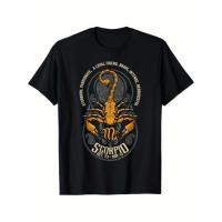 ราคา [Scorpion Art Handing Tee] เสื้อยืด Cotton 100% Scorpion Art Handoscope - ของขวัญลําลองสําหรับคนรัก, พ่อ, สามี, คุณปู่ - S-XXXL, สีดํา (50455317681)