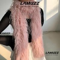 ราคา LAMUZZ ผ้าพันคอหนานุ่มเหมือนขนกระต่ายจริวงามสไตล์เกาหลีหรูหรา ขนาด 180 ซม. เหมาะสำหรับสวมใส่กลางแจ้ง (51602523940)