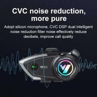 ราคา ❤ Y80 Motorcycle Helmet Headset Bluetooth 5.3 Wireless Hands-Free Earphone Call Phone Kit Ip67 Wa (28454245790)