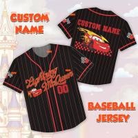 ราคา เสื้อเบสบอล Lightning McQueen แบบกําหนดเอง, เสื้อเบสบอล Disney Cars Matching, Disney Kid Adult Jersey, Disney McQueen Matching Gift (41678166794)