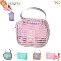ราคา SUNRISE กระเป๋าเก็บตาข่าย, กระเป๋าเครื่องสําอางความจุขนาดใหญ่ Hollowout, กระเป๋าเก็บกระเป๋าเดินทางสี Dopamine แบบพกพา (52253207639)