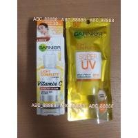 ราคา GARNIER การ์นิเย่ ไลท์ คอมพลีท วิตามินซี บูสเตอร์ เซรั่ม SERUM 30มล. และ ยูวี ไลท์คอมพลีท SPF50+PA++++30มล. ครีมกันแดด (12745421027)