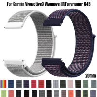 ราคา 20mm สายนาฬิกา For Garmin Vivoactive 3 Vivomove HR Forerunner 245M/245/645 นาฬิกาอัฉริยะสาย Sport Nylon Loop าข้อมือ สาย (9718218627)