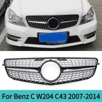 ราคา สําหรับ Mercedes Benz C W204 C43 2007-2014 Perfect Match ด้านหน้ากันชน Grille Racing Grill AMG สไตล์ Facelift ปรับอุปกรณ์เสริม (46451223480)