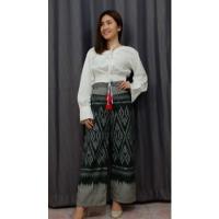 ราคา กางเกงผ้าไทย เนื้อผ้าฝ้ายทรงแพนเค้ก (16660017675)