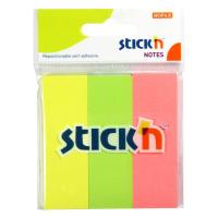 ราคา กระดาษโน้ตกาวในตัว STICK'N #21129 ขนาด 3x1 นิ้ว (1x3) คละสีนีออน (PC) (17345411021)