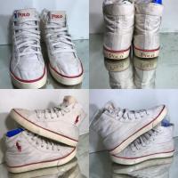 ราคา รองเท้าผ้าใบหุ้มข้อ POLO แท้มือสอง (2689420264)