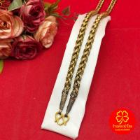 ราคา สร้อยคอทองเหลืองโบราณลายหางกระรอก, สี่เสาโปร่ง ความยาว 24 นิ้ว งานทองเหลืองแท้ งานดิบไม่ได้ชุบ ทองเหลืองโบราณ (29930368747)