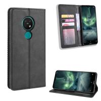 ราคา ปลอก Nokia 7.2 Vintage Flip Cover Nokia7.2 Magnetic Wallet Case PU Leather Cases Card Holder (50653189801)