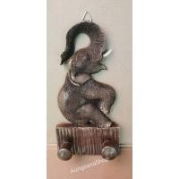 ราคา A27 ไม้แกะสลัก แกะสลัก ช้าง ที่แขวน พวงกุญแจ ติดผนัง (44000171594)