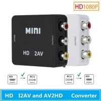 ราคา HD 1080P HDMI-compatible To RCA AV Composite Adapter Converter AV2HDMI HDMI2AV Audio Video Cable CVBS AV Adapter (55401467355)