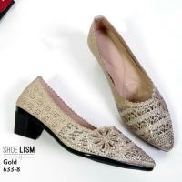 ราคา รองเท้าคัชชูบุหนังนิ่ม ฉลุลายดอกไม้ สวย เรียบหรู (1191807206)