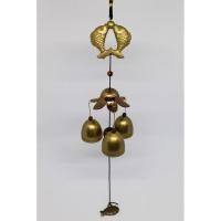 ราคา noonlarshops ระฆังลม กระดิ่งลม โมบายลม วินเทจ Wind Chimes Vitage รูปหล่อปลาตาแดงคู่ 1 ชั้น 3 ลูก (9803340309)