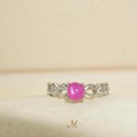 ราคา Meena Gems แหวนพลอยแท้ทับทิมชมพูเหลือบสวย ตัวเรือนเงินแท้925 แหวนพลอยแท้เสริมดวง พลอยประจำเดือน (12296789758)