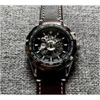 ราคา นาฬิกาอัตโนมัติ โชว์กลไก Automatic Skeleton สายหนัง (29692492319)