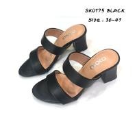 ราคา prettycomfort รองเท้าส้นสูง เปิดส้น เล็กกว่าปกติ1ไซส์ แฟชั่น ญ ส้นสูง2.5นิ้ว SK0175 (12999183554)