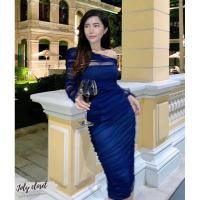 ราคา JOLY Closet (2nd) : S เดรสยาว ชุดราตรี ชุดออกงาน สีน้ำกรม (43250746862)