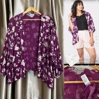 ราคา (F241) marks and spencer M&S Womens Floral Burgundy Oversized Viscose เสื้อคลุมทรงโอเวอร์ไซส์ สาวๆพลัสไซส์ใส่ได้สบาย (24295402034)