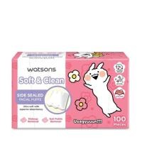 ราคา สุ่มลายมีลายเยอะมาก WATSONS วัตสัน สำลีแผ่นรีดข้าง 100 แผ่น (Usagyuun). (41461537283)