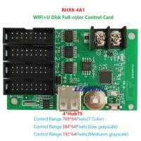 ราคา Ruihexin RHX8-Q4A1 4 พอร์ต WiFi + USB ไร้สายสี RGB สีวิ่งข้อความจอแสดงผล LED Digital Sign Board การ์ดควบคุมโทรศัพท์มือถือ Wi-Fi LED Signage โปรแกรม Controller (42757949565)