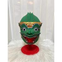 ราคา หัวโขน สุรเสน งานกำมะลอ ขนาดสวมหัว โครงกระดาษ แข็งแรง วาดลวดลายสวยงาม พร้อมฐานไม้อัดสีแดงฟรี ของตกแต่งบ้าน khon mask (50501722625)
