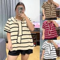 ราคา อาริน่า | BIGSIZE JUMBO STRIPE KNIT TOP LD 130cm PREMIUM BANGKOK (44801131879)