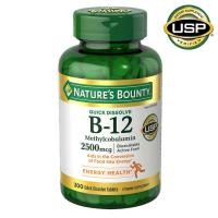 ราคา Nature's Bounty B-12 2500mcg 300Tablets (7977922660)