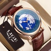 ราคา LIGE นาฬิกาผู้ชาย แท้ ควอตซ์แฟชั่น กันน้ำ สายหนัง นาฬิกาข้อมือ สไตล์สปอร์ต เรียบง่าย สําหรับผู้ชาย (20781210681)